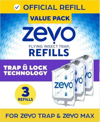 Image of Zevo Flying Insect Trap Refill Inserts, Pack of 3 for Indoor Use