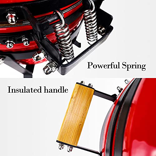 London Sunshine Ceramic BBQ Charcoal Kamado Grill 13 inch Portable Tabletop Grill - Red London Sunshine Ceramic BBQ Charcoal Kamado Grill 13 inch Portable Tabletop Grill - Red