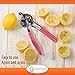 Humzena Lemon Lime Squeezer-2 piece kit- Stainless Steel Zester Nutmeg Grater - Dishwasher Safe Razor Sharp Zester with Non Slip Handles-No Pulp No Seeds