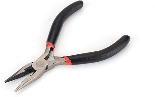 FLZOSPER Mini alicates de corte de nariz larga, 4.5 pulgadas, alicates de precisión multifunción CR-V, herramienta para hacer joyas a mano,