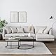 G-LEAF Set mit 2 Runden Beistelltischen/Satztische-Grau Marmor Tischplatte & Schwarz Metallrahmen | Modernes Nesting Couchtische für Wohnzimmer, Schlafzimmer, Dekoration (Ø 60cm/Ø 40cm)