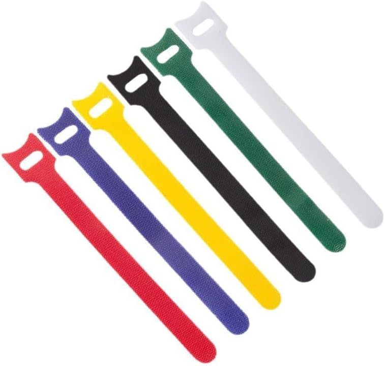 Reusable zip ties - earphones, mobile phones, cable organizer management multi-purpose zip ties, fastening straps (60, Multicolour)