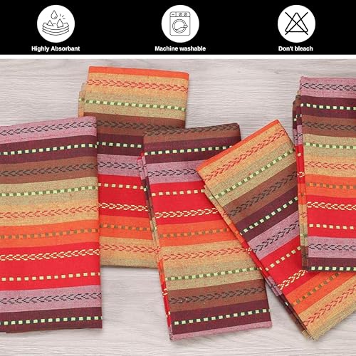 Cloth-NapkinsCotton-NapkinsDinner-NapkinsCloth-Napkins-Set-of-12-CottonNapkins-ClothCloth-NapkinWedding-NapkinsChritsmas-NpkinMachine-Washable-Napkins-18×18-Red-Multi-Salsa-Stripe Cloth NapkinsCotton NapkinsDinner NapkinsCloth Napkins Set of 12 CottonNapkins ClothCloth NapkinWedding NapkinsChritsmas NpkinMachine Washable Napkins 18×18 Red Multi Salsa Stripe