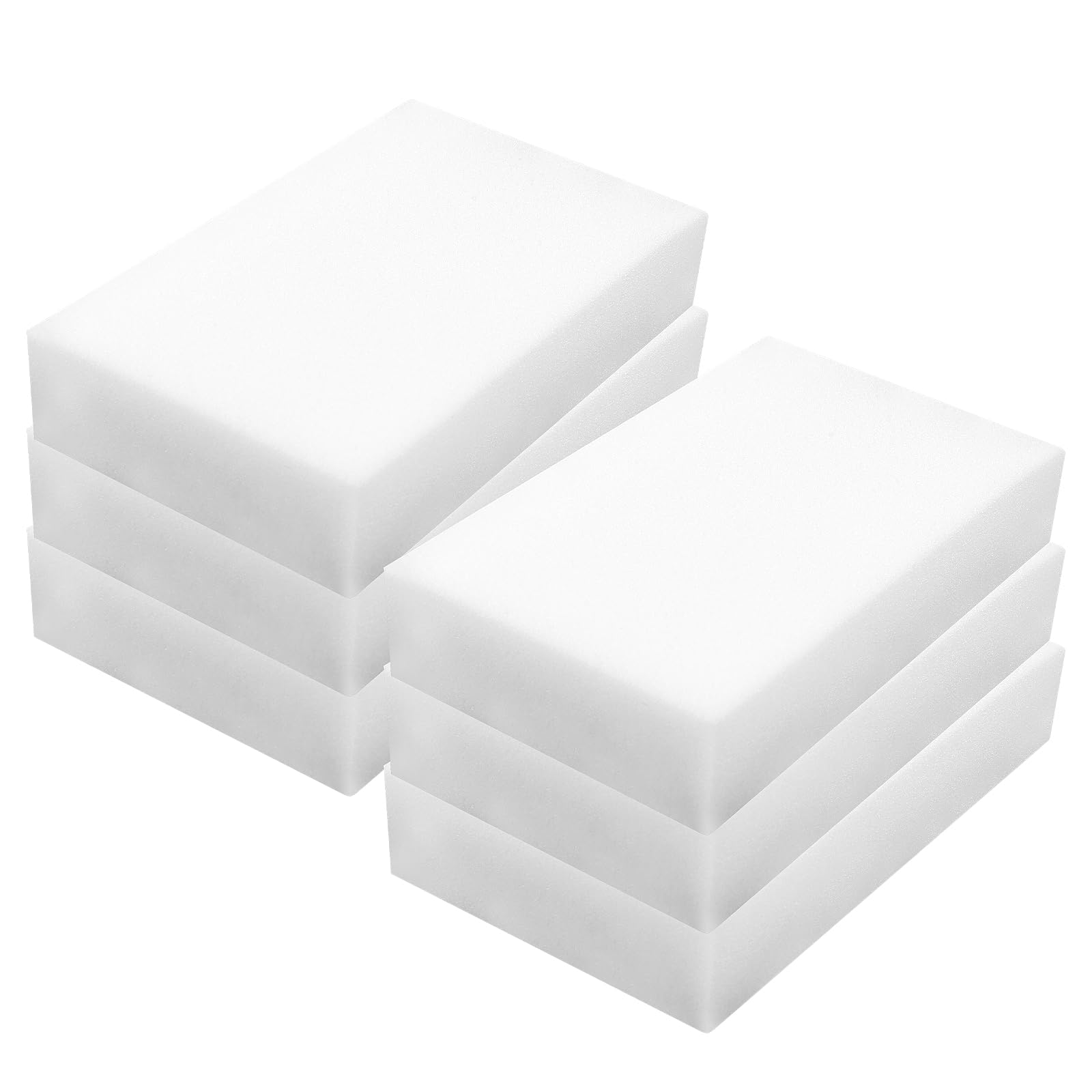 COMNICO6PCS Magic Eraser Sponge Cleaning Supplies Scrub Dish Dust Products Cleaner Professional Commercial Scrub Sponge for Kitchen Bathroom Bathtub Toilet Sink Furniture Floor Wall (6)