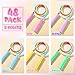 PullCrease 48 pcs Jump Rope Bulk for Kids 7.22 ft Adjustable Gradient Rainbow Color Skipping Rope Outdoor Exercise Fitness Equipment for Back to School Class Playground Activities Set