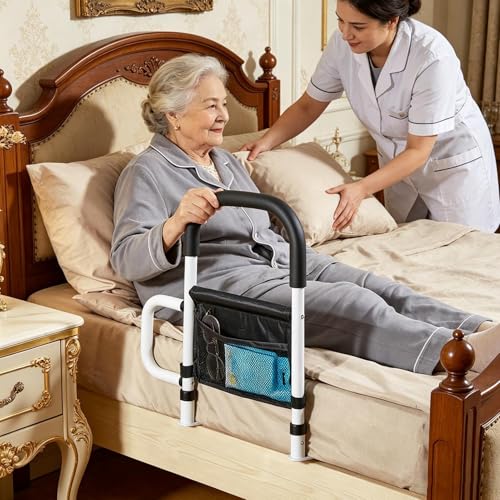 Barreras de cama anticaídas para adultos mayores y ancianos con soporte portátil 6