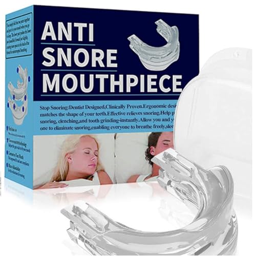 Anti Snoring Mouth Guard Device, Adjustable Stop snoring Mouth Guard,Anti Snoring Devices Sleep Apnea Mouthpiece,Stop Snoring Aids for Women Men (1PCS)