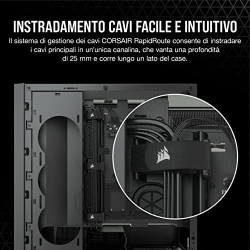 CC-9011210-WW Case Atx Mid Tower con Vetro Temperato, Pannello Anteriore a Flusso d'aria Elevato, Nero, Taglia Unica - Case PC - Immagine 6