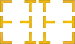 Kit de marcadores Court Lines para baixo Crie sua própria mini quadra de tênis Pickleball