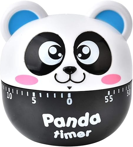 Hemoton Panda - Temporizador mecánico de cocina, temporizador mecánico de panda, temporizador de panda lindo para cuenta regresiva manual de 60