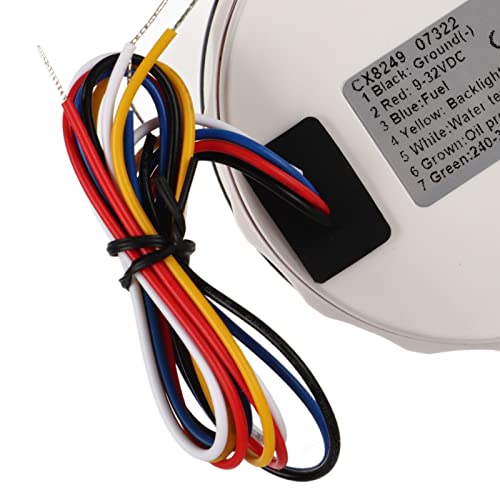 4-Zoll-Messgerät Universal 4-Zoll-85-mm-Messgerät Multifunktions-Heizöldruck-Temp-Volt-Messgerät DC8-16 V für Auto Wohnmobil Boot Motorrad 4-Zoll-Messgerät Un
