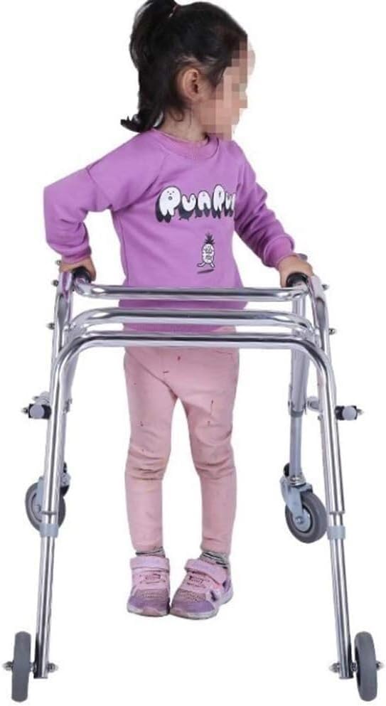 Andador con Rueda de Asiento Regulable en Altura Bipedestador Infantil con Asiento Apto para Niños con Parálisis Cerebral Discapacitados Andadores