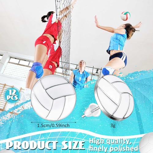 12 Pairs Volleyball Earrings Bulk for Women Sports Baseball Theme Earrings Jewelry for Girls Softball Lovers Gifts Accessories Game2