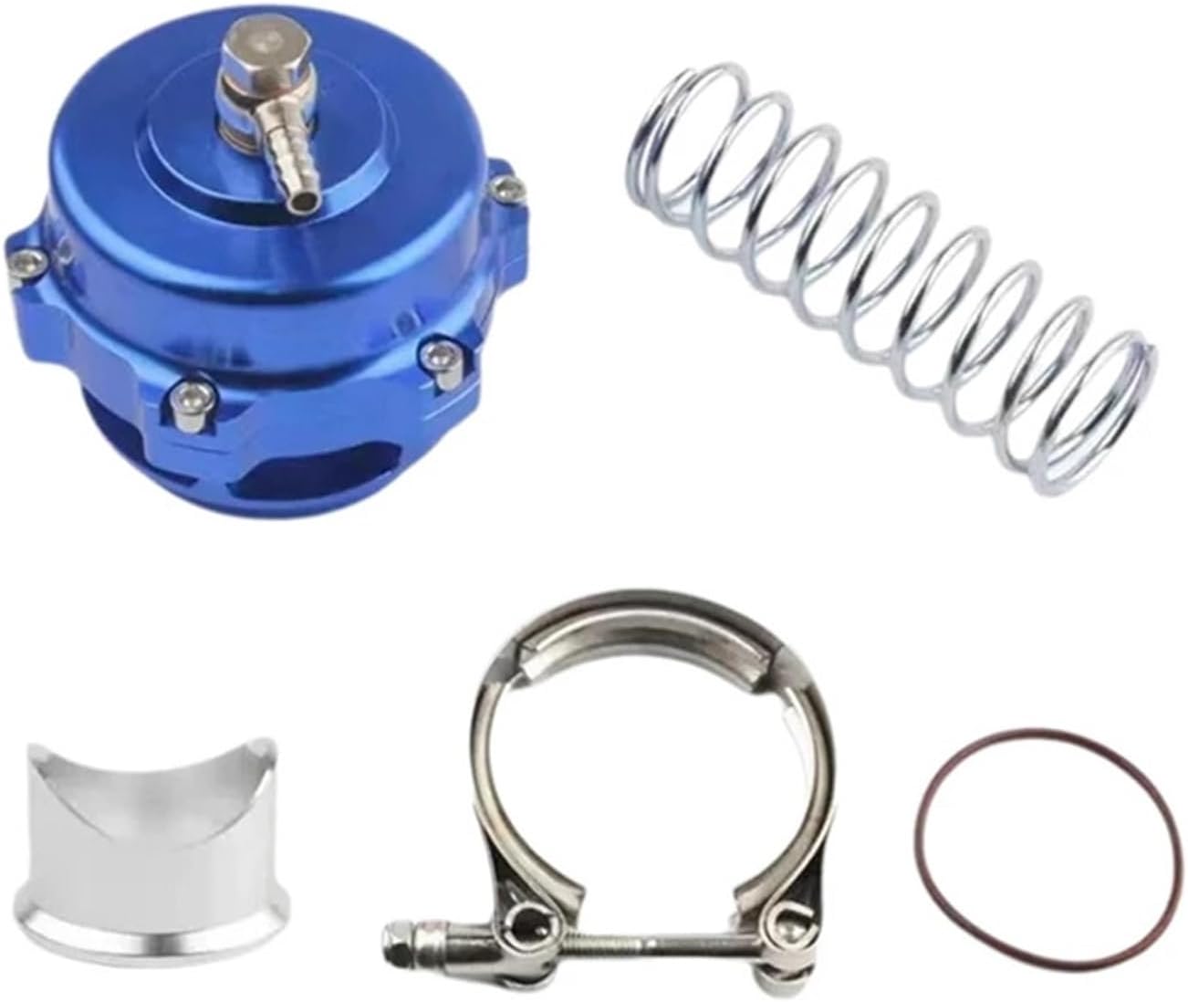 TurboValve Pro Car Modification 50MM Turbo Pressure Relief Valve Kit Pressure Relief Valve Kit Boost Relief Valve Adapter Vent Valve Modification and Upgrade(Red)