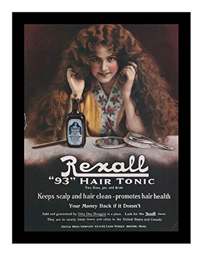 8 x 10 Photo Print Relax Hair Tonic Vintage Salon Vintage Hair Vintage Old Advertising Campaign Ads
