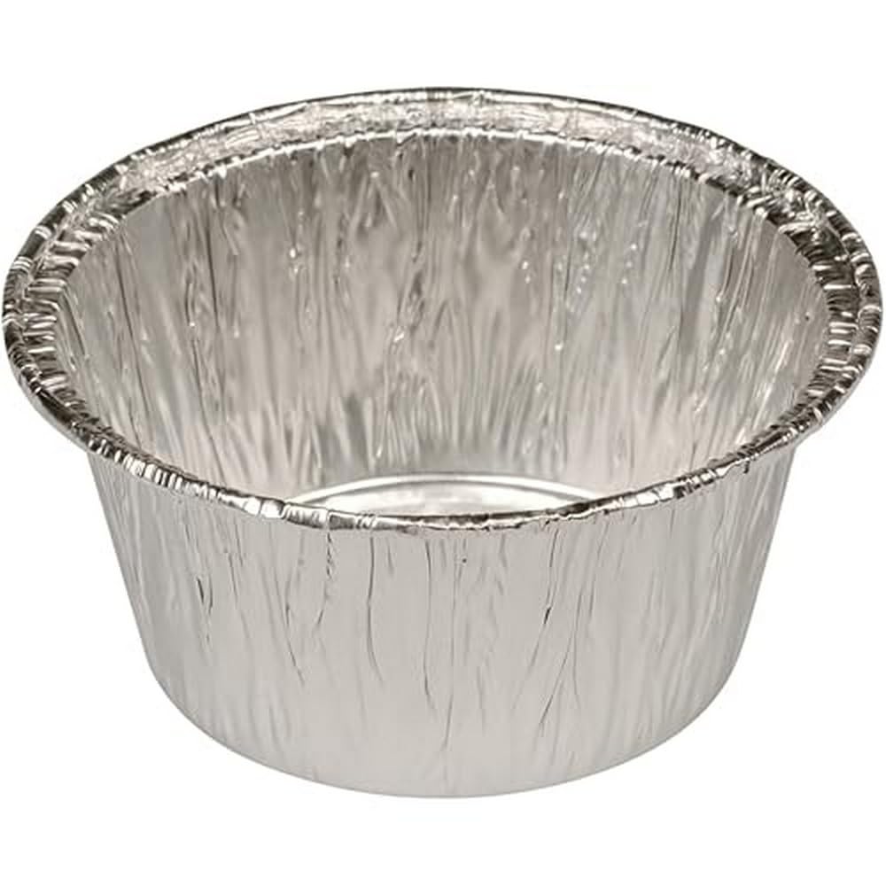 Abena Silver Foil Pie Cases - Pack of 150, Ø8cm for Soufflé, Mince Pies & More