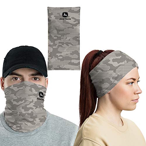 John Deere Gray Camo Neck Gaiter/Face Mask, One Size2