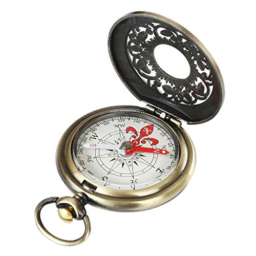 Bussola In Bronzo Vintage Design Orologio Da Tasca Navigazione Escursionistica All'aperto Regalo Per Bambini Bussola Portatile In Metallo Retrò
