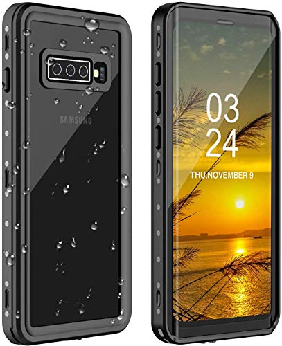 ANTSHARE Galaxy S10+ Plus Waterproof Case S10 Plus Case IP68 Waterproof Dustproof Shockproof Case with Built-in Screen Protector, Full Body Sealed Underwater Protective Cover for S10 Plus(6.4')
