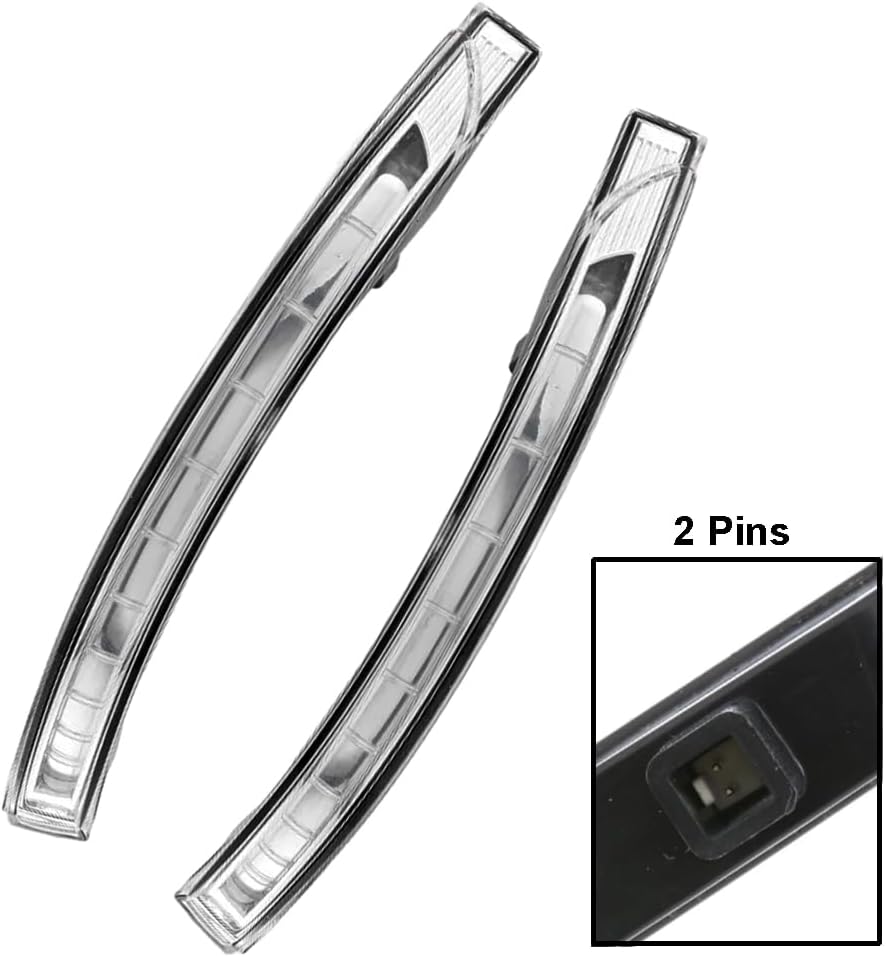LED Side Marker Rear View Mirror Turn Signal Light Pair, Clear Lens Door Mirror Indicator Amber Lamps, Compatible with Kia Compatible with Sportage 2011-2014