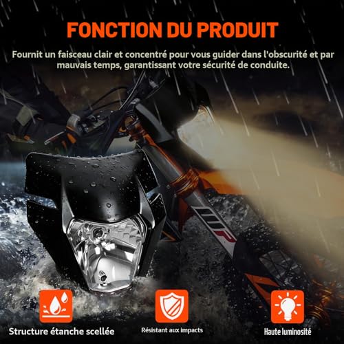Face avant pour moto en plastique injecté finition mat - 2