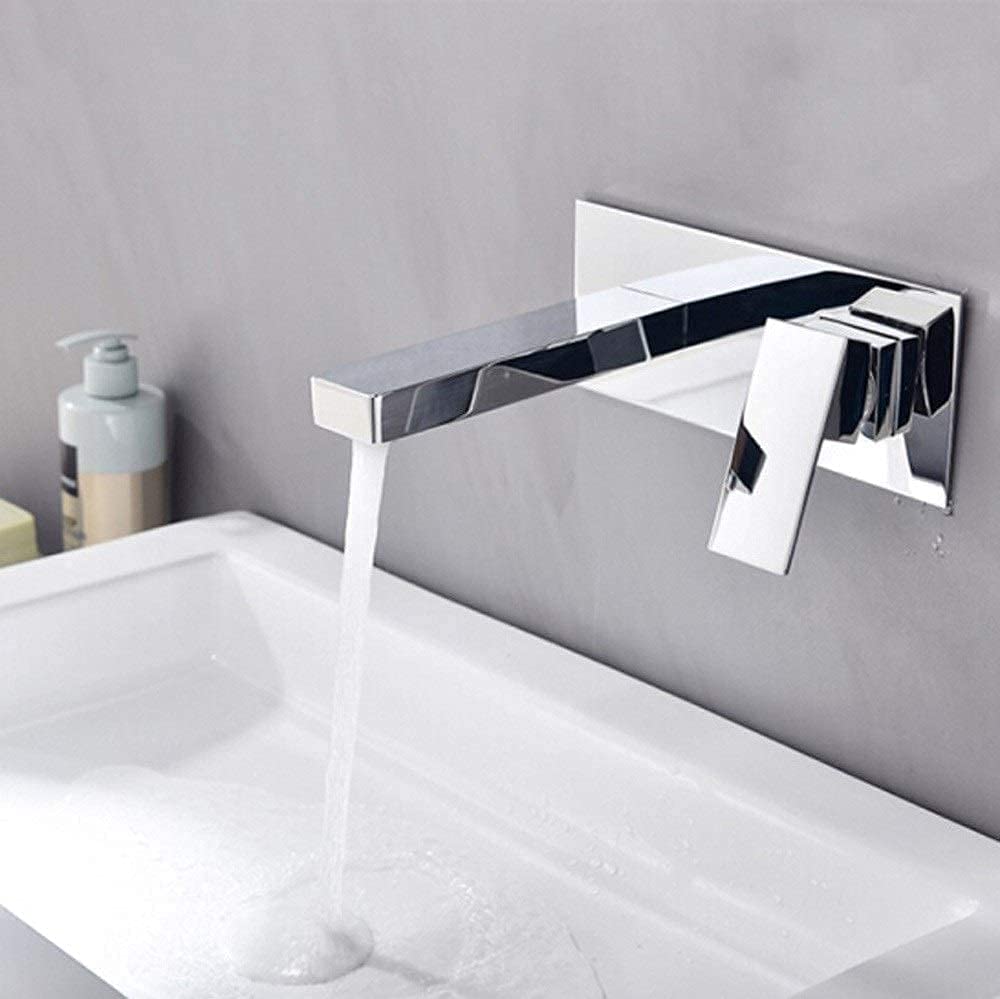 Robinet de salle de bain mural pour lave-mains et vasque suspendue design