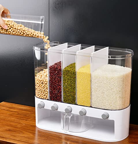 Snapklik.com : Rice Dispenser, Rice & Grain Storage Container Rotating ...