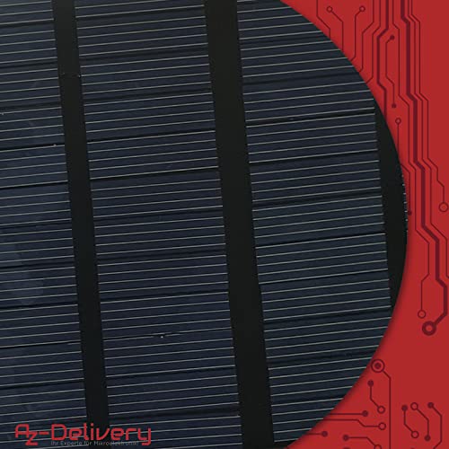 AZDelivery 5 x Kit Module Kit Polysilicon Mini Solar Panel 5 V 1.5 W Small Solar Panel Portable