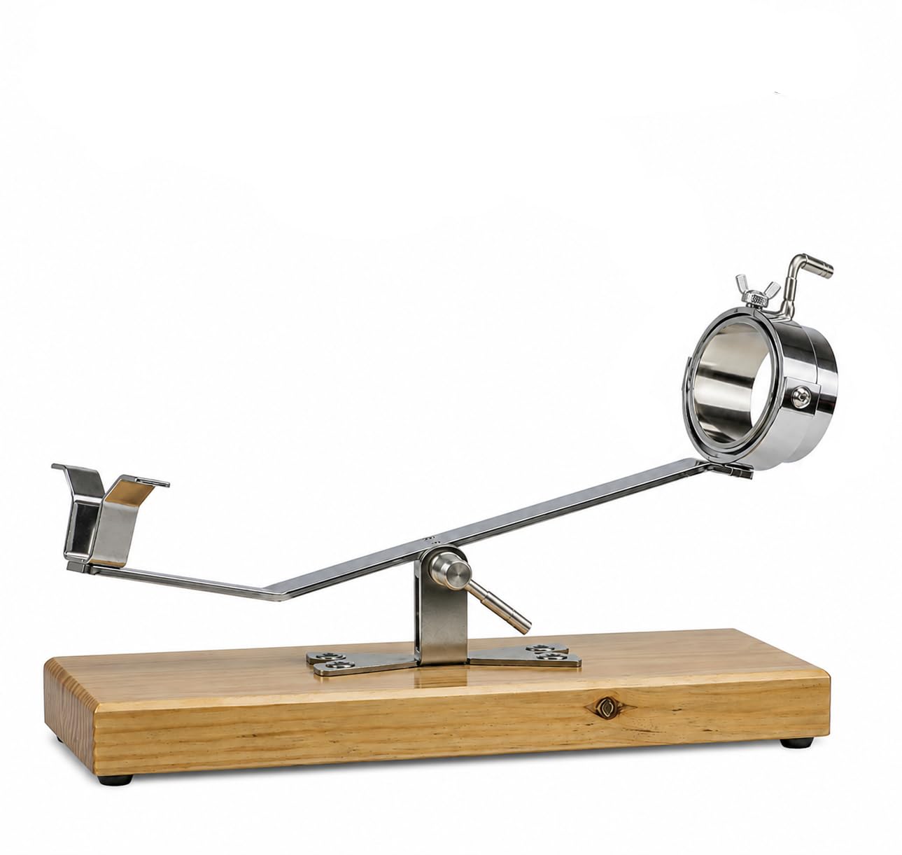 FERRETERIA LEPANTO Jamonero Giratorio basculante Giratorio, Soporte jamonero + Set de Corte con Cuchillo jamonero, chaira y Cubre Jamon: (Base Madera Nogal)
