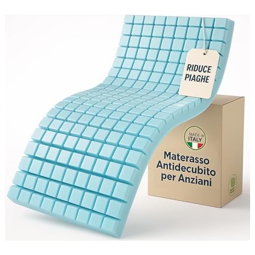Francegaglia® Materasso Antidecubito per Anziani - Riduce Piaghe da decubito - Materasso ospedaliero - Alto 10cm - Mod. Tiche