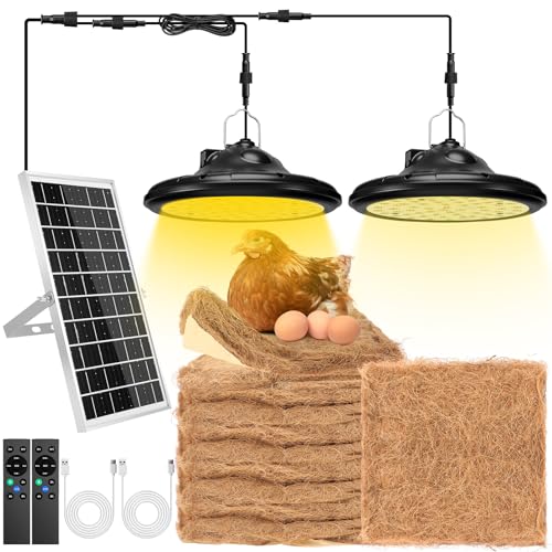 Grinsvalley 2 in 1 Solar Chicken Coop Light Timer 6 Pcs