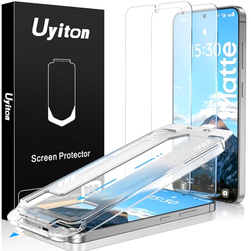 Image of Uyiton for Samsung Galaxy S25 Plus /S24 Plus Matte Screen Protector | Ultrasonic Fingerprint Support Anti- Glare 9H Tempered Glass Scratch-Resistant Bubble-Free, 2 Pack