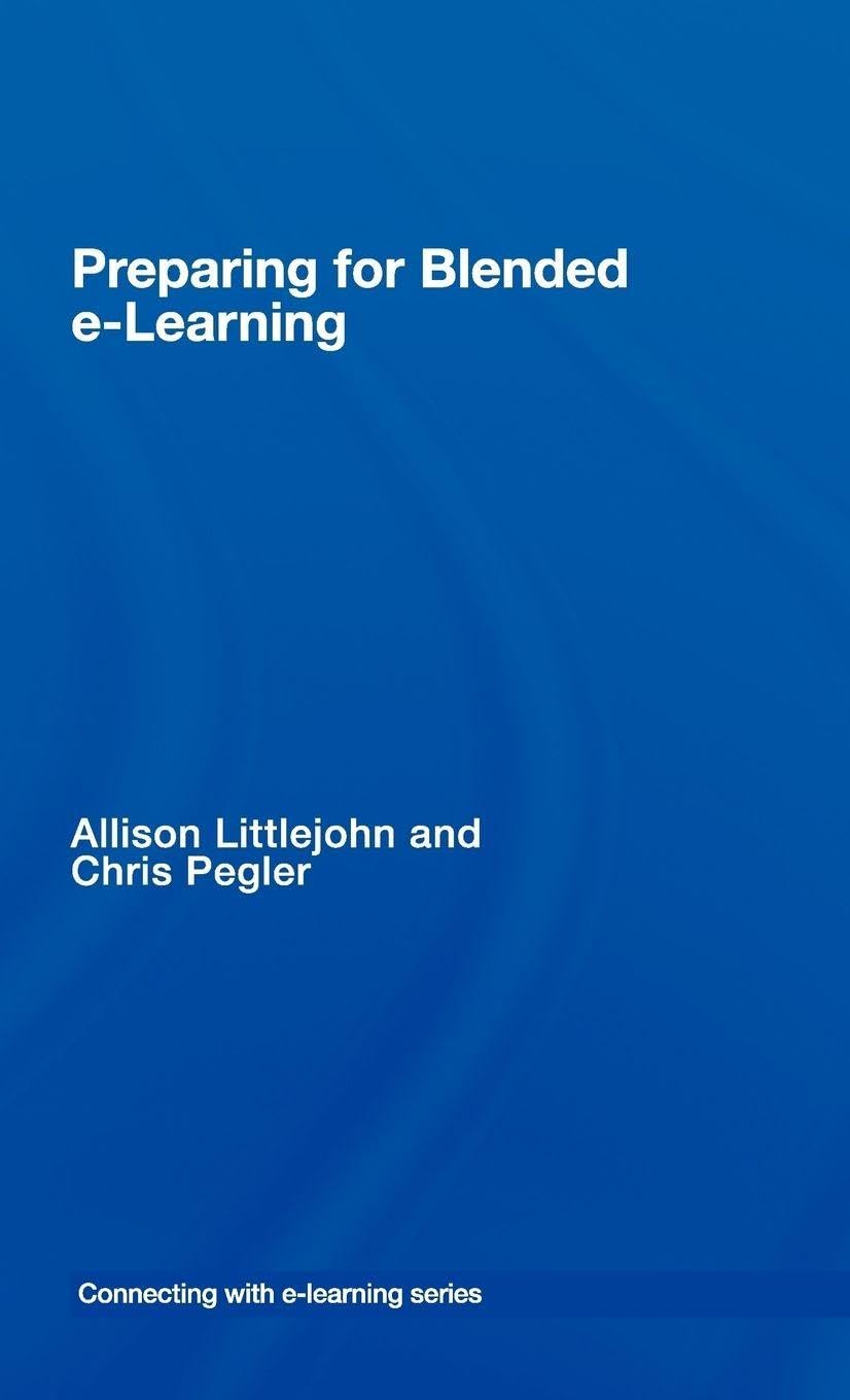 preparing for blended e-learning (Connecting With E-learning)