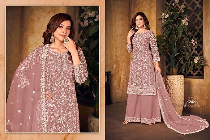 Wedding Wear Indian Pakistani Designer Sharara Palazzo Shalwar Kameez Dupatta Suits4