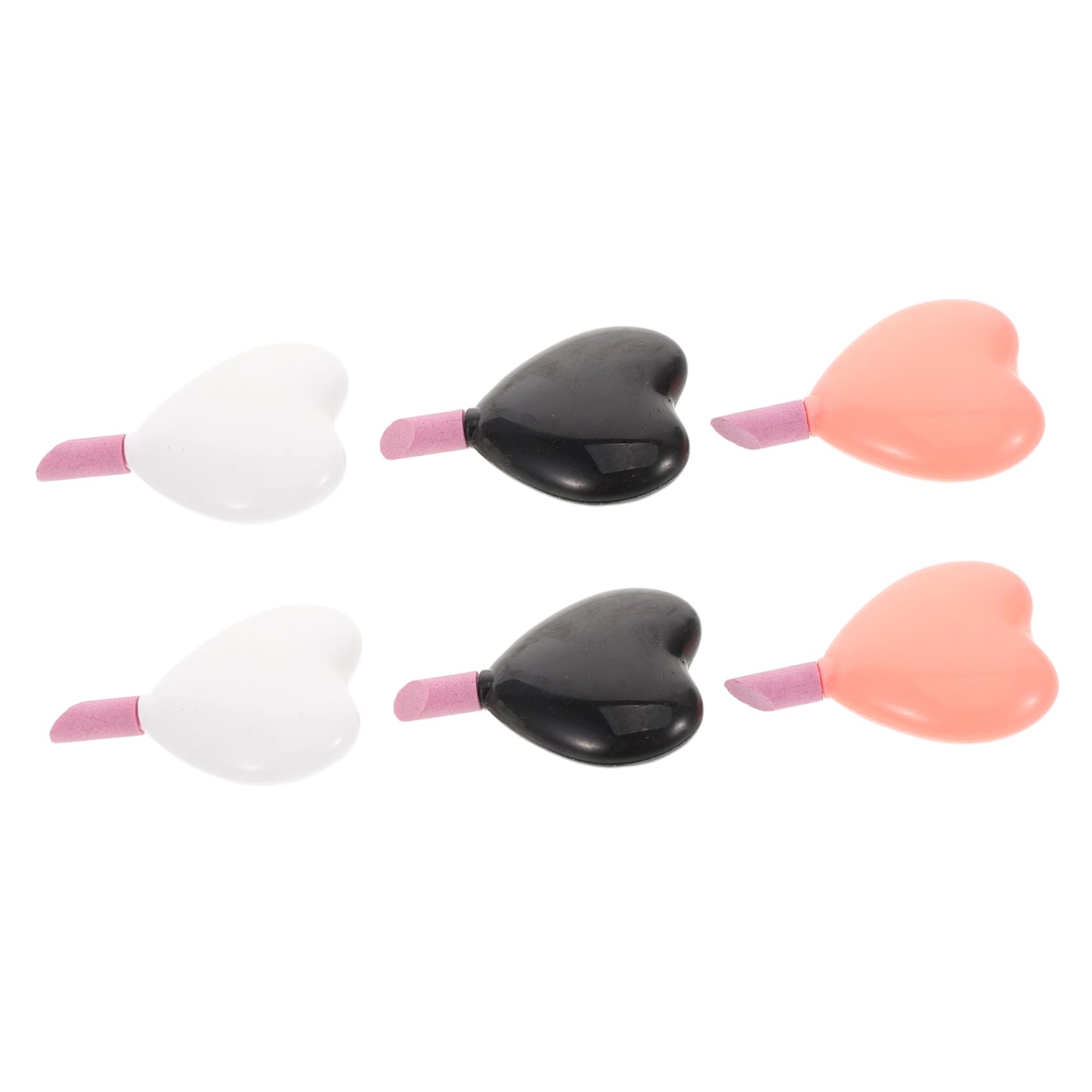 Mikinona 6Pcs Portable Nail Polishing and Buffer Tool Set with Heart Topper Pumice Stone Cuticle Pusher for DIY Manicure Durable Material for Effortless Nail