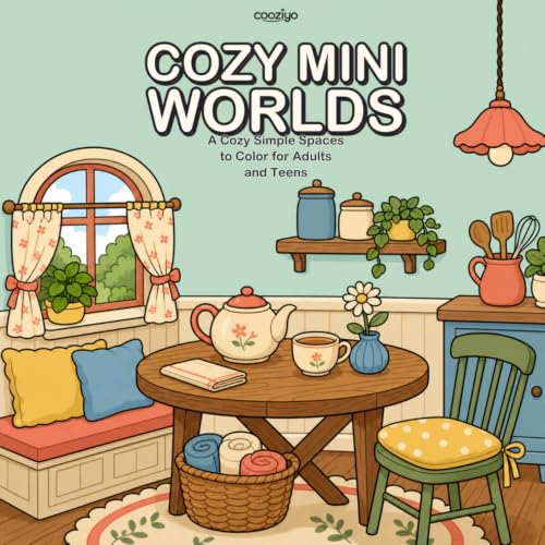 Cozy Mini Worlds: Coloring Book for Adults and teens Featuring Little Cozy Corners and Cute Comfy Spaces for Relaxation (Cozy Corner Coloring Books) image 2