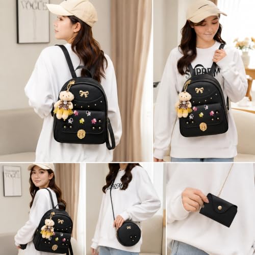 Image of ShopyVid 3-Piece Mini Backpack Set for Women & Girls | Rakhi Gift for Sister | Raksha Bandhan Gift for Sister