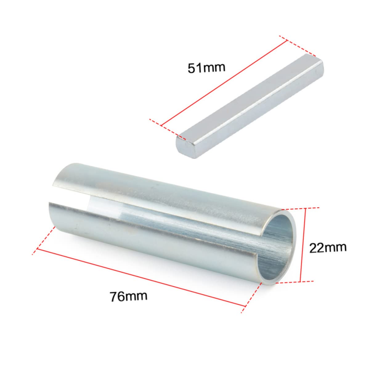 iplusmile Albero Chiave Piana Alta Affidabilità in Ferro Argento per Pulegge Riduttore Manicotto Adattatore 3/4" a 7/8" e Adattamento Precisione