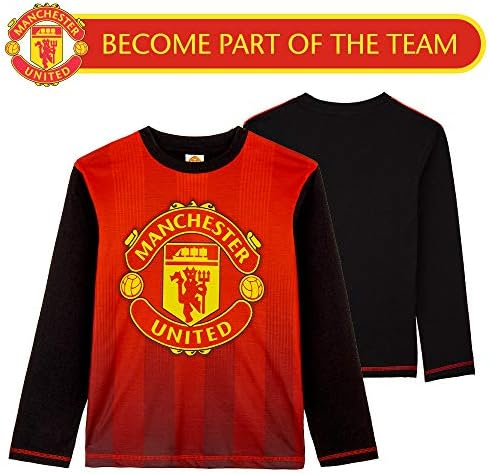 Manchester United F.C. Boys Pyjamas, Official Boys Pjs, Football Gifts for Boys