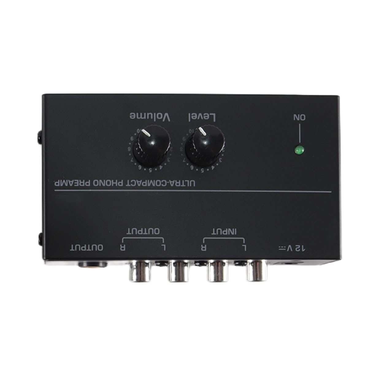 Alide PP500 Phono-Vorverstärker mit Lautstärkeregler, kompakter Audio-Vorverstärker für Plattenspieler, Heim-Audiosysteme, Schwarz