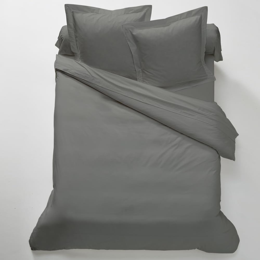 Drap Housse 140x190 Cm En Flanelle Coton - Bonnet 30 Cm Pour Matelas Épais - Certifié Oeko-Tex (Taupe)