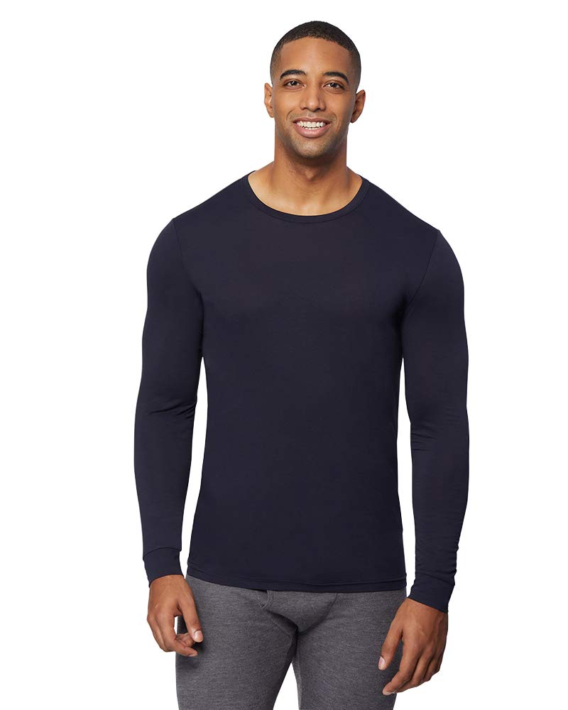 32 Degrees Heat - Camiseta térmica de manga larga con cuello redondo para hombre