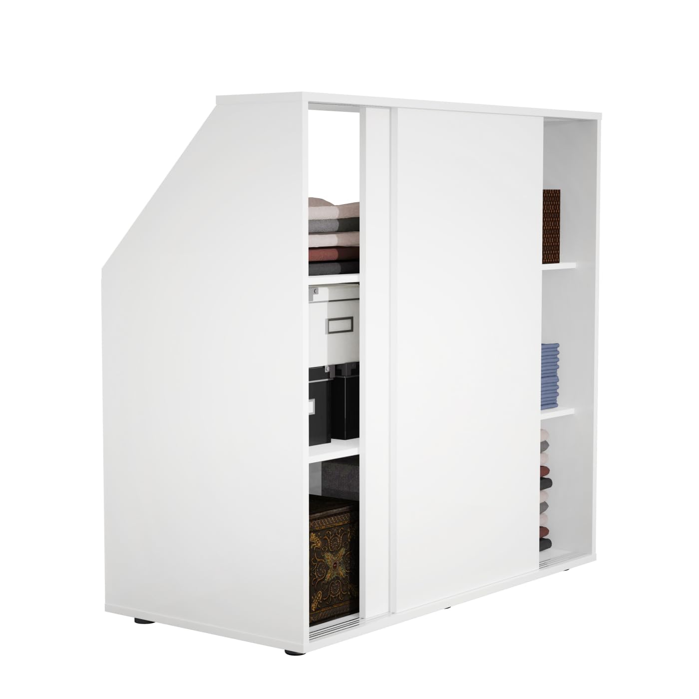 VDD - Armoire Murale inclinée - Armoire à vêtements - Armoire à vêtements Blanche - Blanche