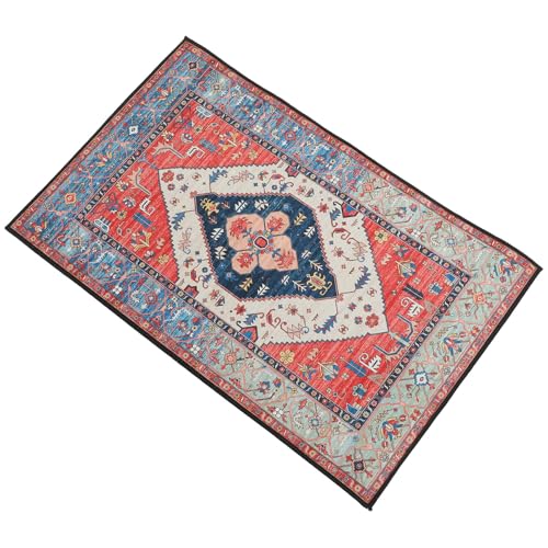 GALPADA Alfombra de Poliéster para Suelo Interior, Resistente al Desgaste y Tacto Agradable, Adecuada para Habitación y Entrada Estilo Boho Rústico