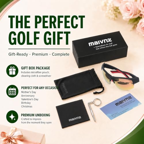 Image of maivnz Golf Sunglasses for Men Women, Golf Ball Finder Glasses, UV400