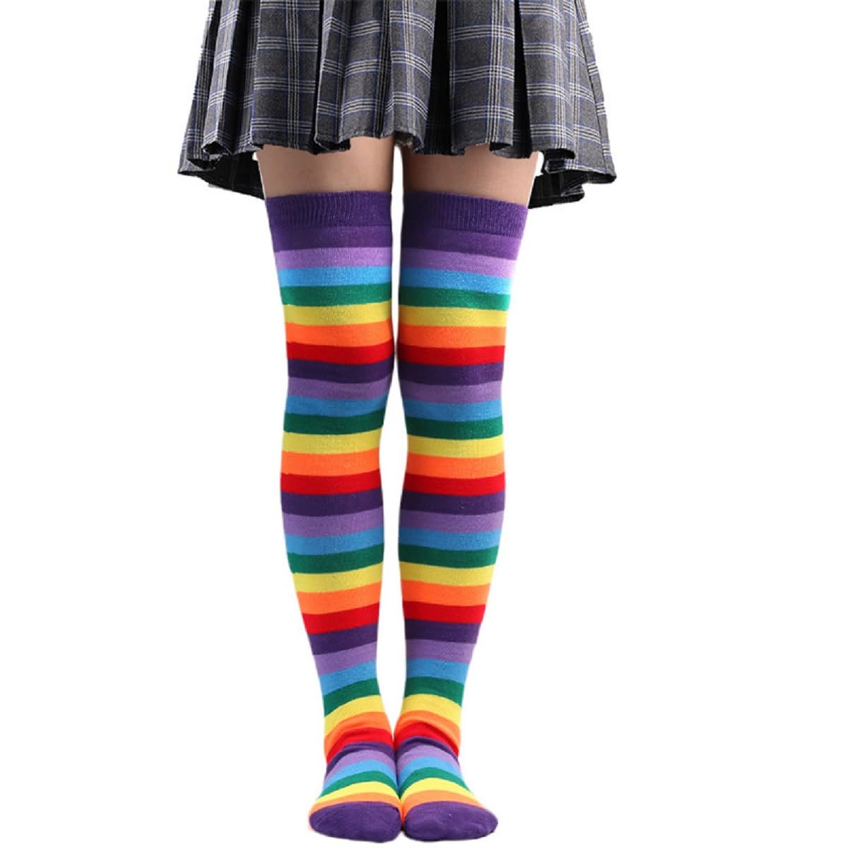Knee High Socks Women Crazy Socks Striped