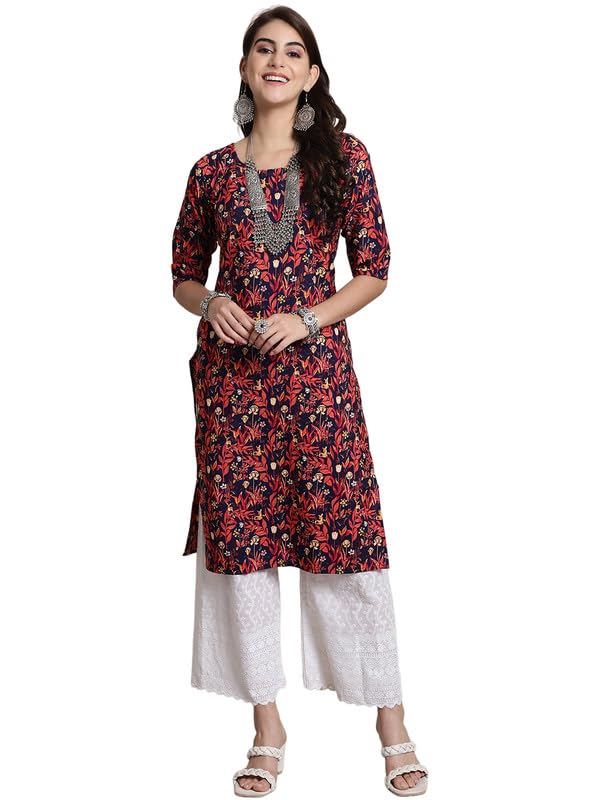 Image of 7Threads Kurti||Kurta for Women||Kurti for Women||Crepe Kurta||Kurti||Kurti Crepe for Women||Crepe Kurtis for Women||Kurtis for Women Kurtis for Women (Pack of 2)