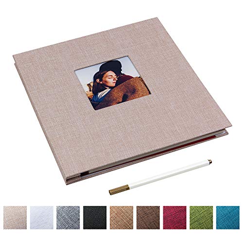 Self Adhesive Photo Album Magnetic Scrapbook Album 40 Magnetic Double Sided Pages Linen