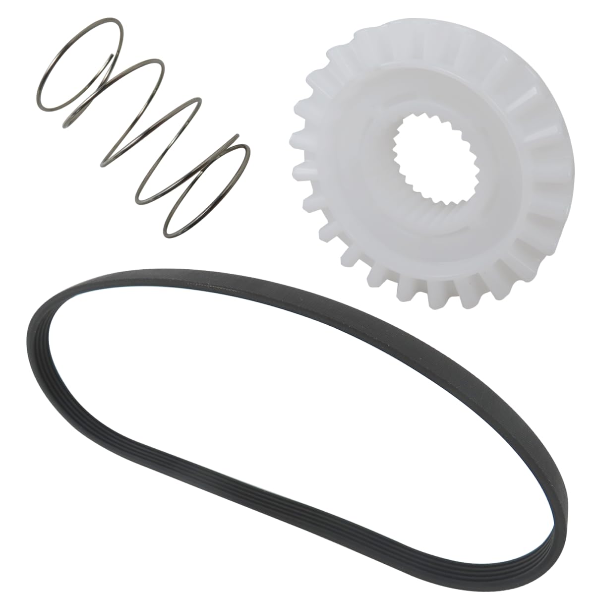 WELURE WH05X24185 Washing Machine Clutch & WH01X24434 Washer Spring & WH01X27538 Washer Drive Belt for GE GTW335ASN2WW GTW465ASN2WW GTW500ASN1WS