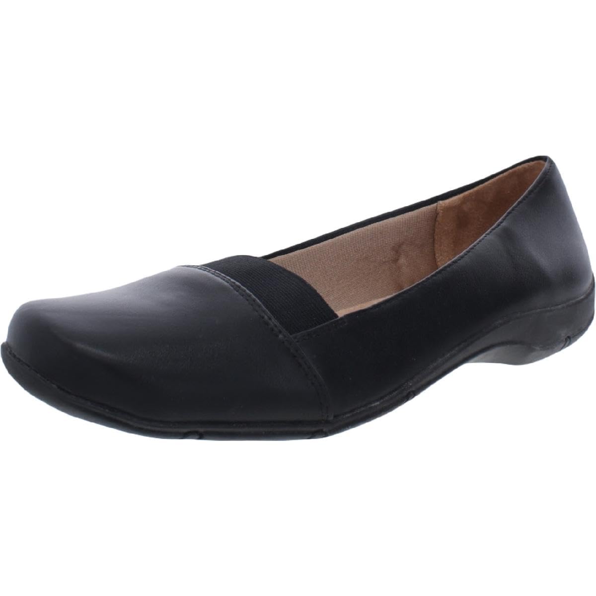 LifeStride Women's Doris Ballet Flat, Black, 9 Wide